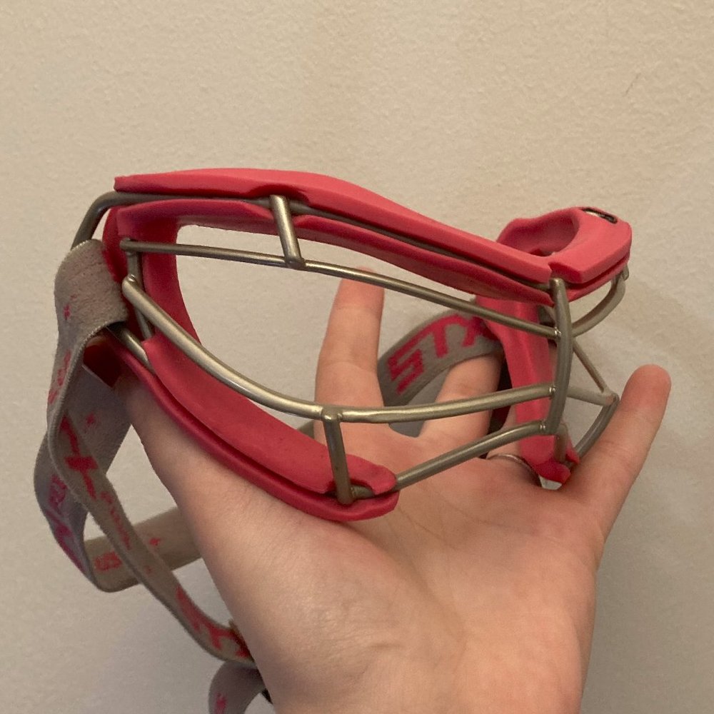 STX Lacrosse Face Goggles Pink Women's Adjustable, Meets ASTM Requirements